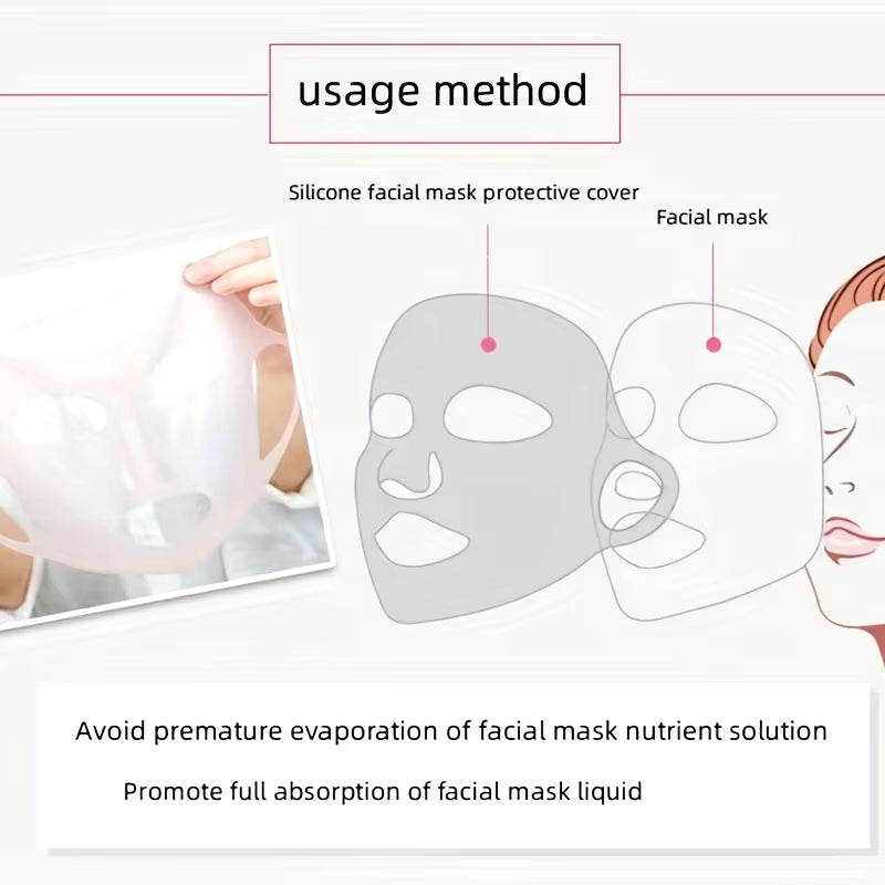 3D reusable Silicon face Mask for Moisturizing 