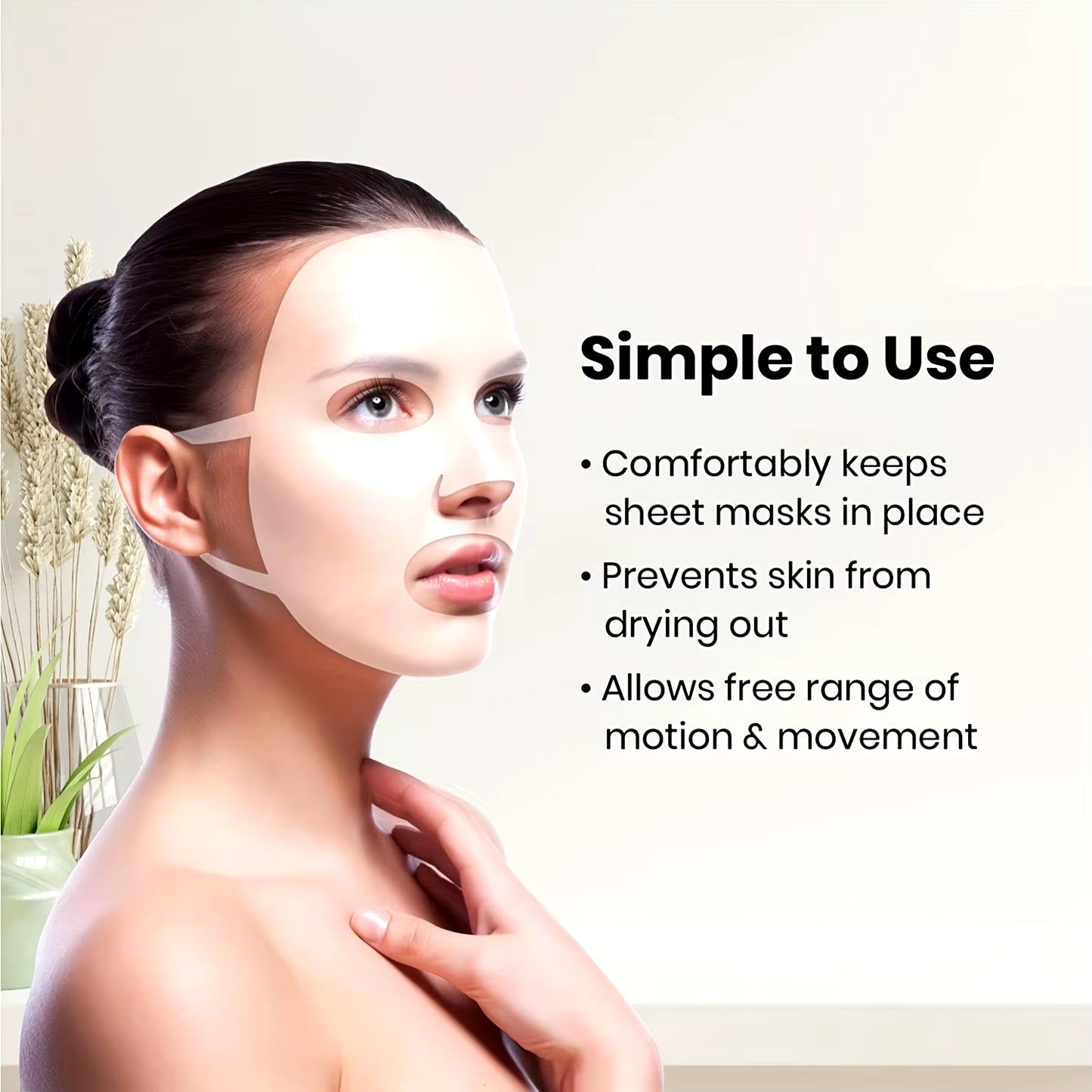 3D reusable Silicon face Mask for Moisturizing 